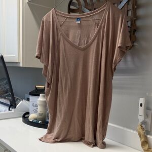 Old Navy Light Brown V-Neck Top